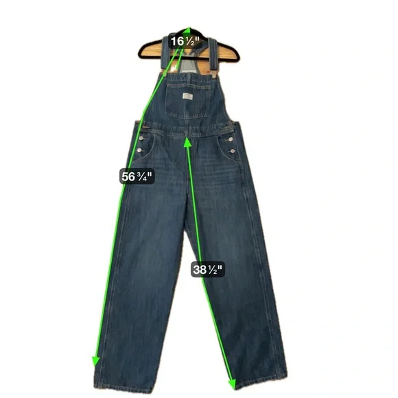 Levi's Blue Denim Overalls Classic Style - Picture 7 of 7